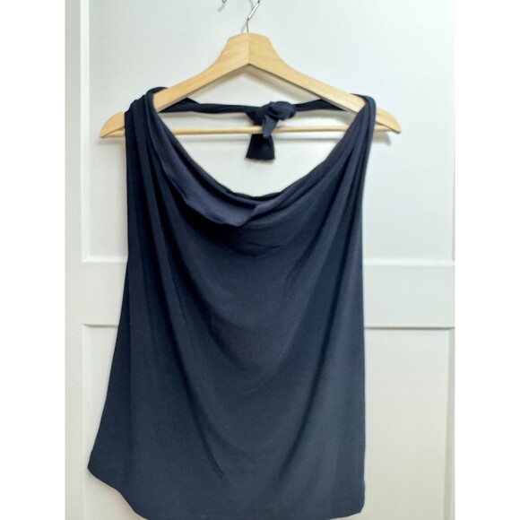 Abi Ferrin Black Blouse Open Back Women's Sleeveless Medium Classy Sexy Formal